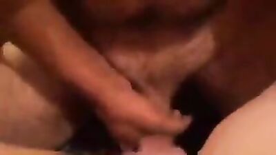 Cock rubbing on the squirting pussy